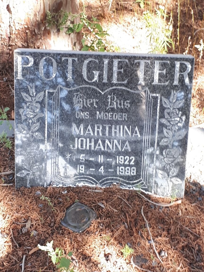 POTGIETER Marthina Johanna 1922-1988