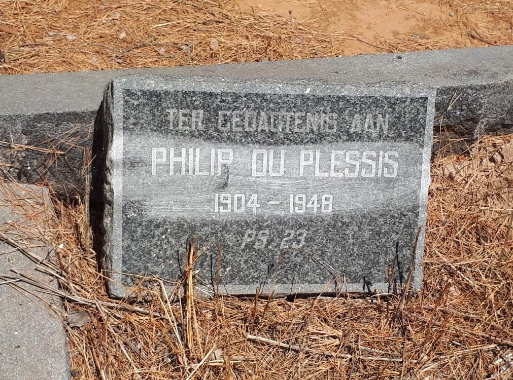 PLESSIS Philip, du 1904-1948