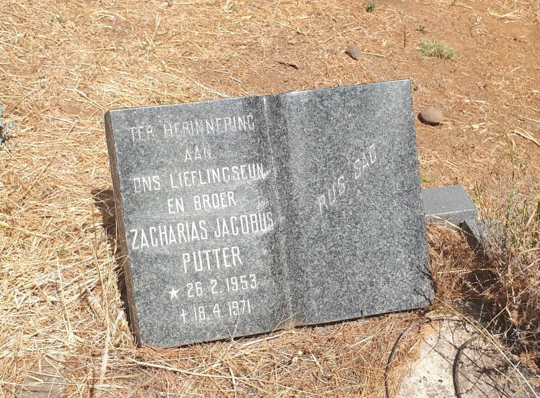 PUTTER Zacharias Jacobus 1953-1971