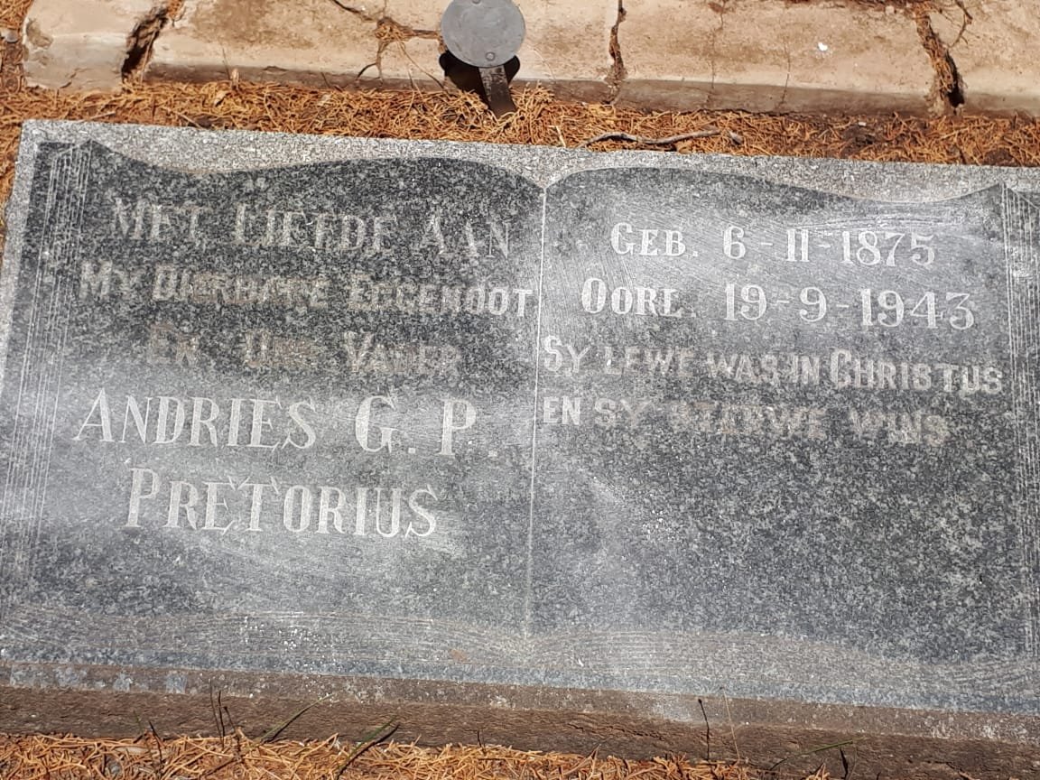 PRETORIUS Andries G.P. 1875-1943