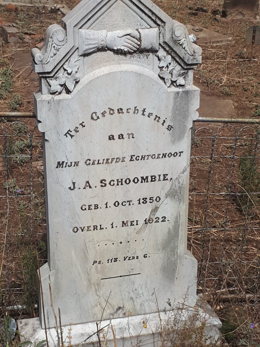 SCHOOMBIE J.A. 1850-1922