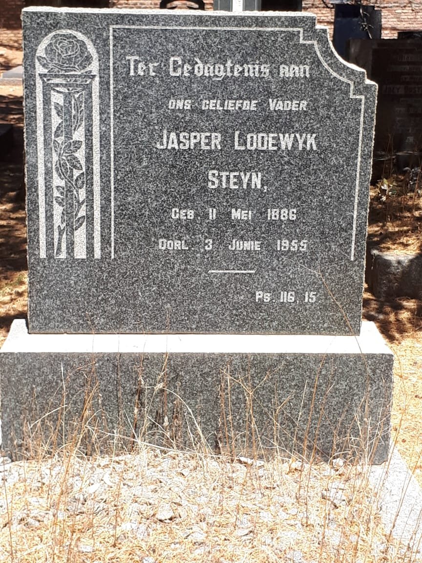 STEYN Jasper Lodewyk 1886-1955