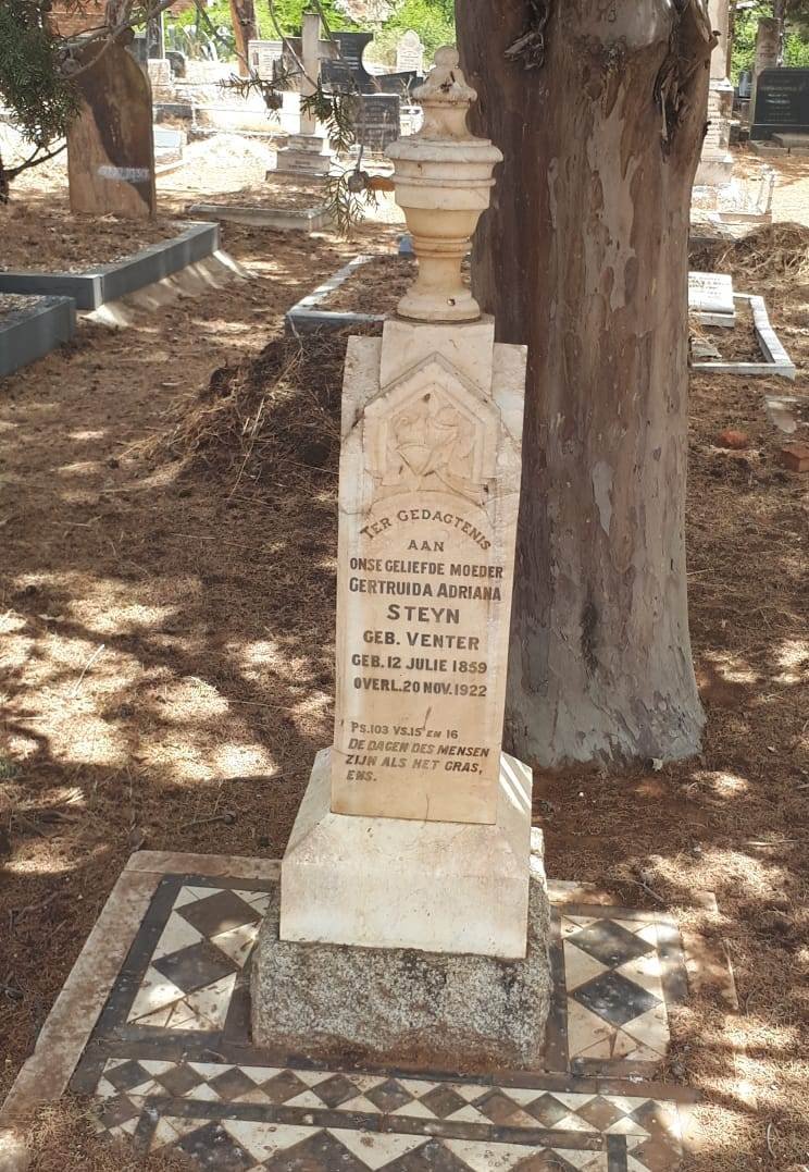 STEYN Gertruida Adriana nee VENTER 1859-1922