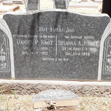 SMIT Daniel P. 1884-1952 &amp; Susanna A.J. DE KOCK 1887-1958