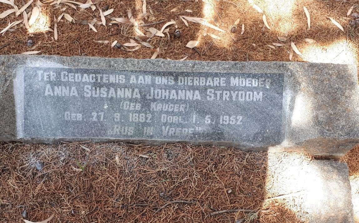 STRYDOM Anna Susanna Johanna nee KRUGER 1882-1952