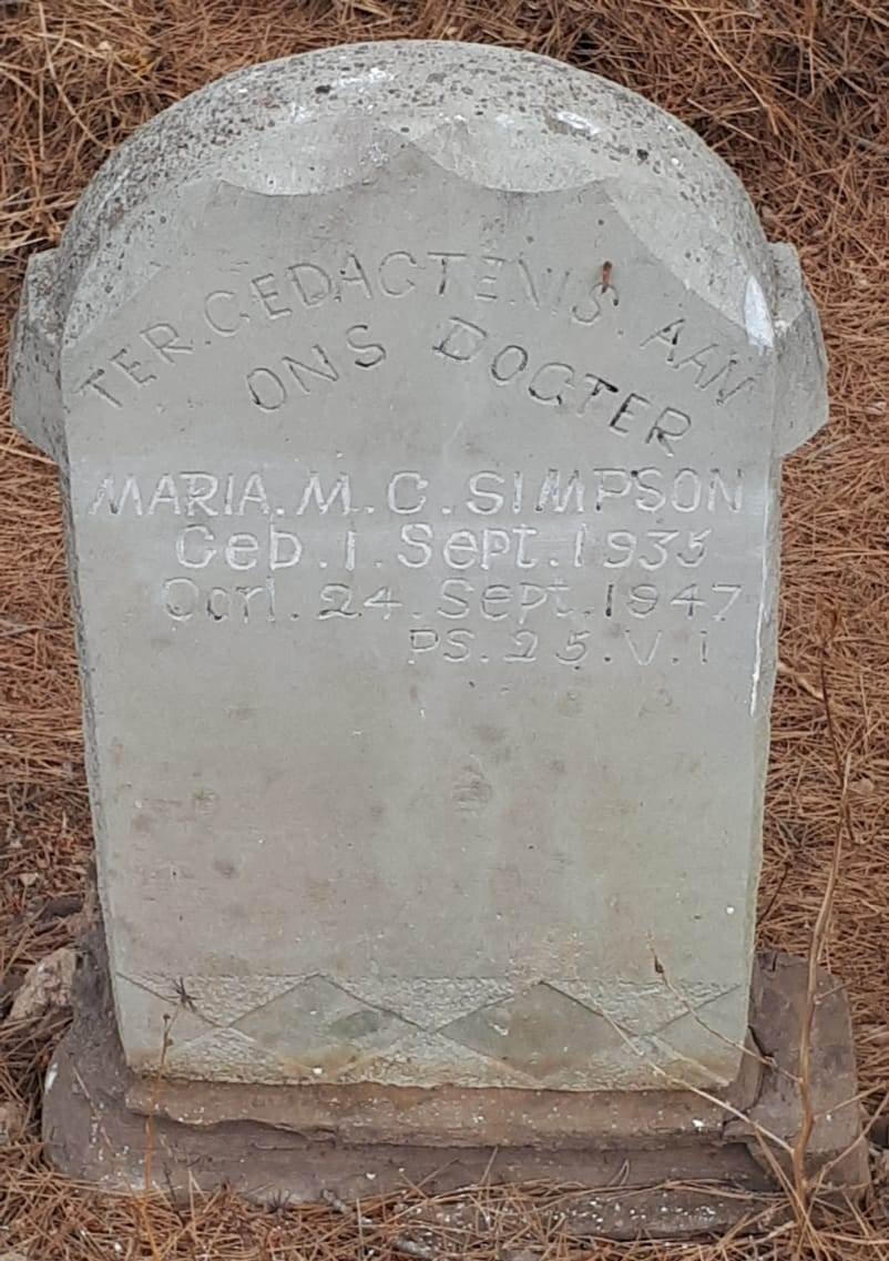 SIMPSON Maria M.C. 1935-1947