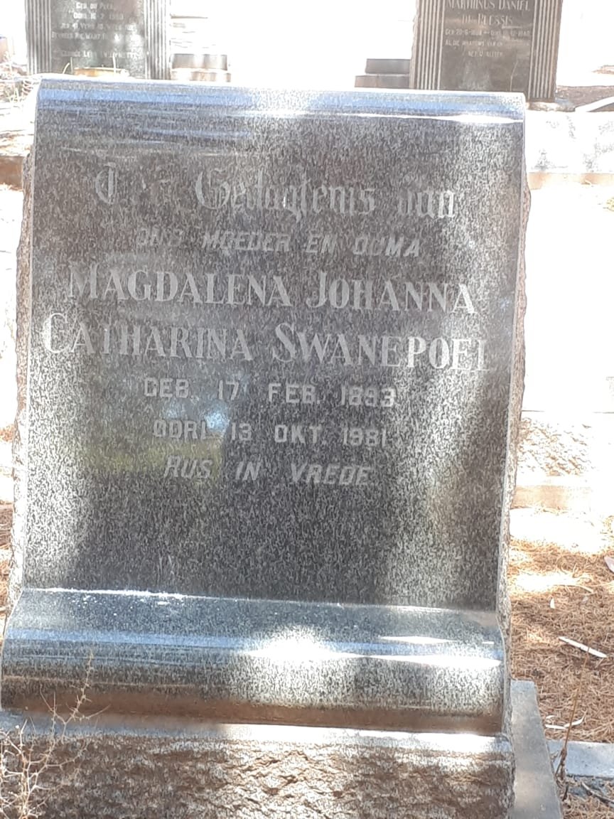 SWANEPOEL Magdalena Johanna Catharina 1893-1981