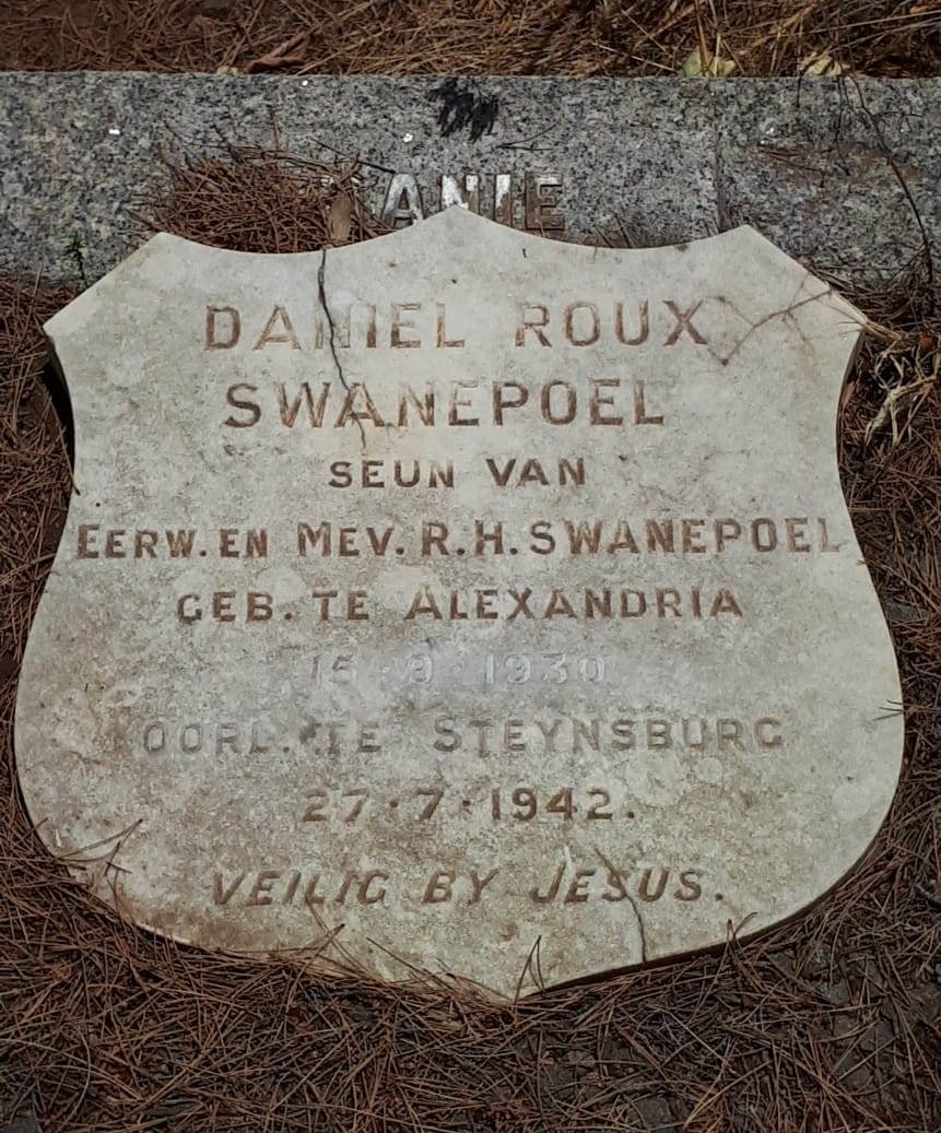 SWANEPOEL Daniel Roux 1930-1942
