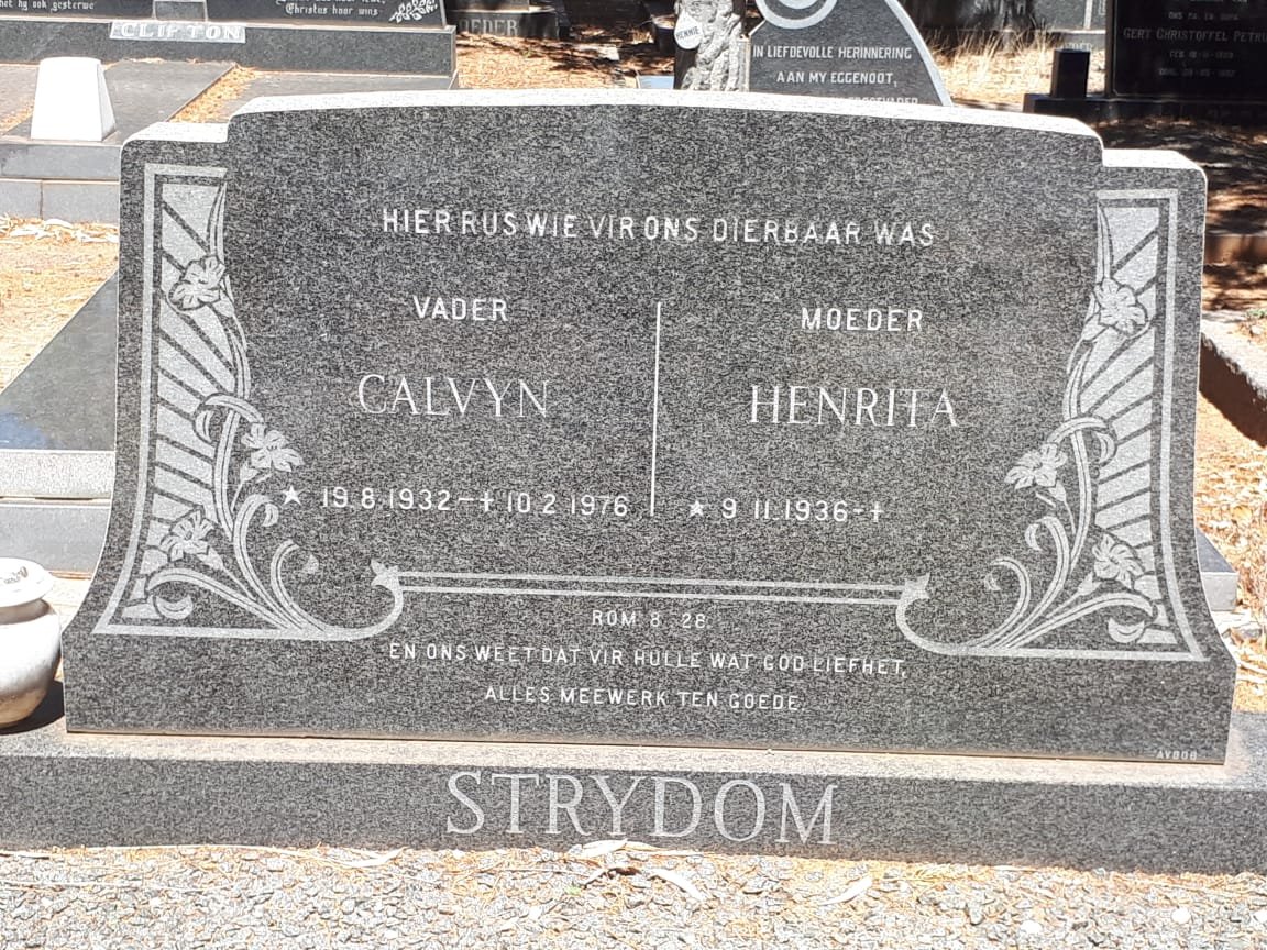 STRYDOM Calvyn 1932-1976 &amp; Henrita 1936-