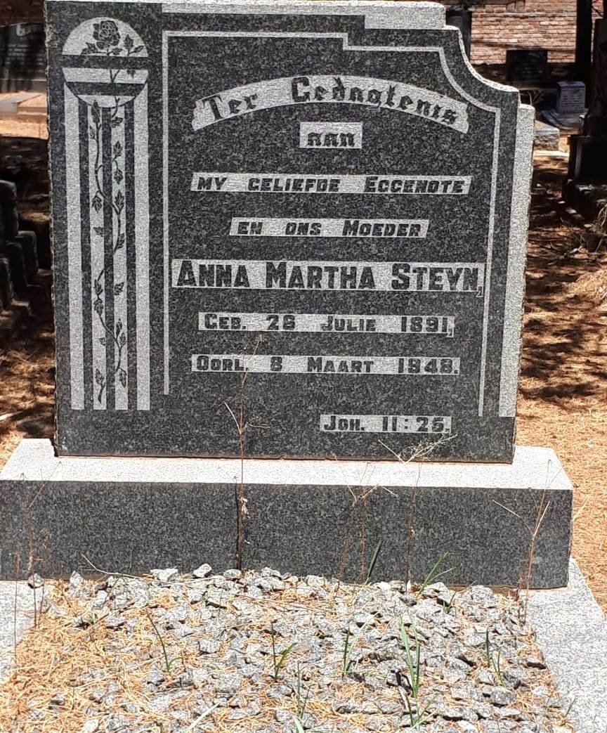 STEYN Anna Martha 1891-1948