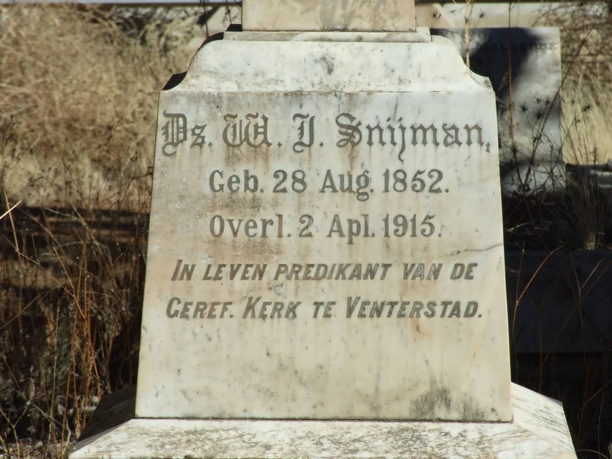 SNIJMAN W.J. 1852-1915