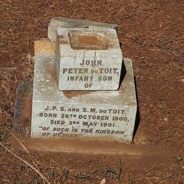 TOIT John Peter, du 1900-1901