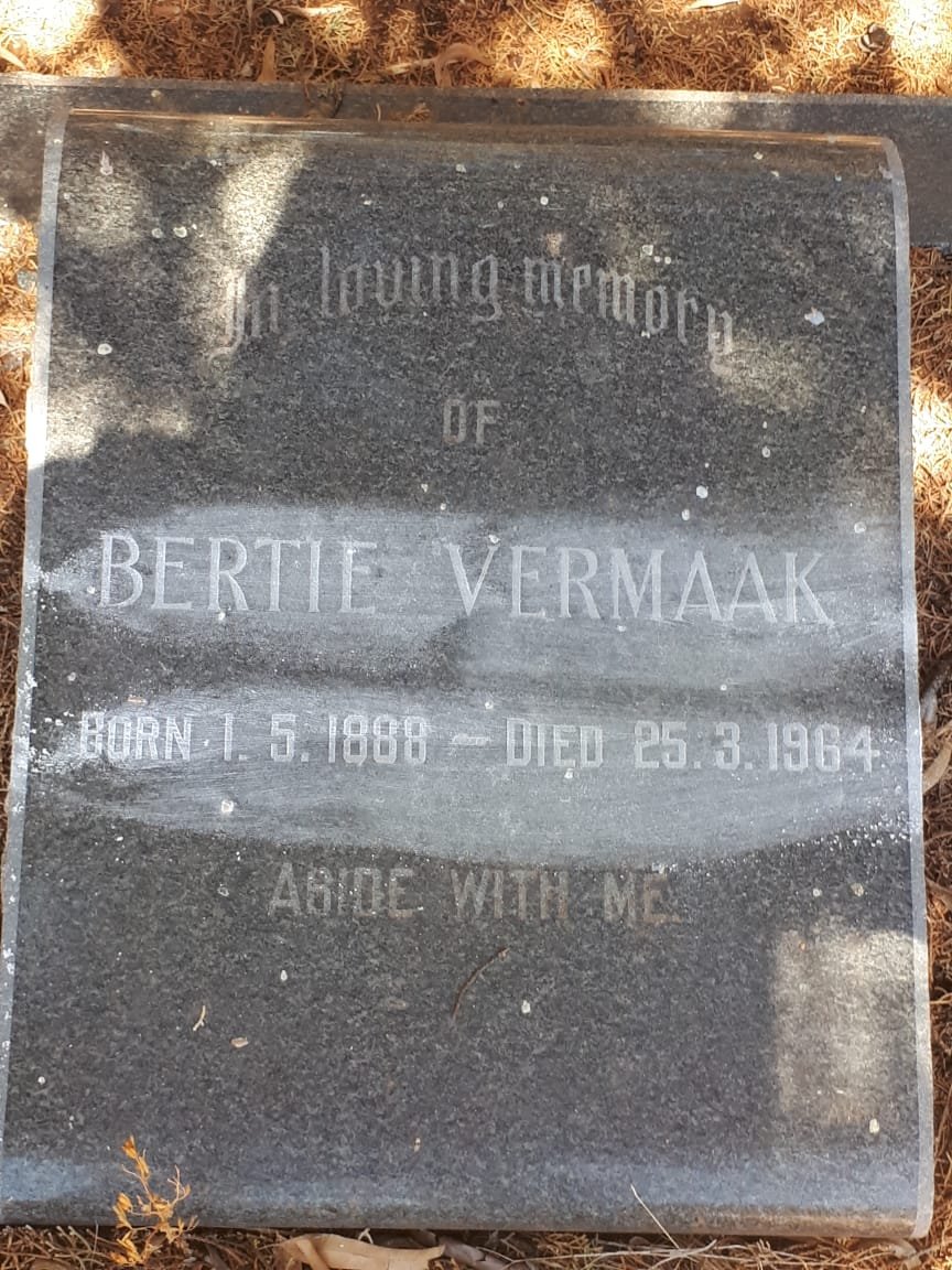 VERMAAK Bertie 1888-1964