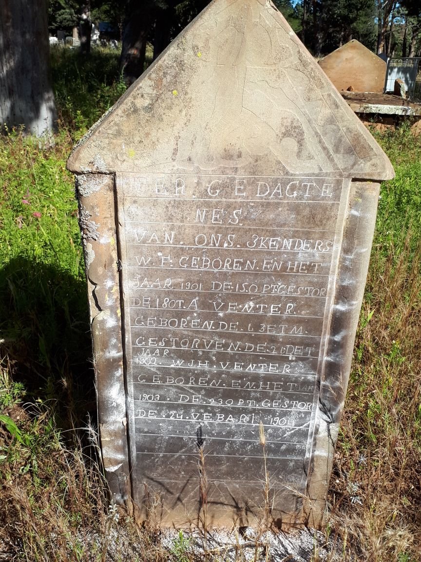 VENTER W.F. 1901-19?? :: VENTER A. -1902 :: VENTER W.J.H. 1903-1904