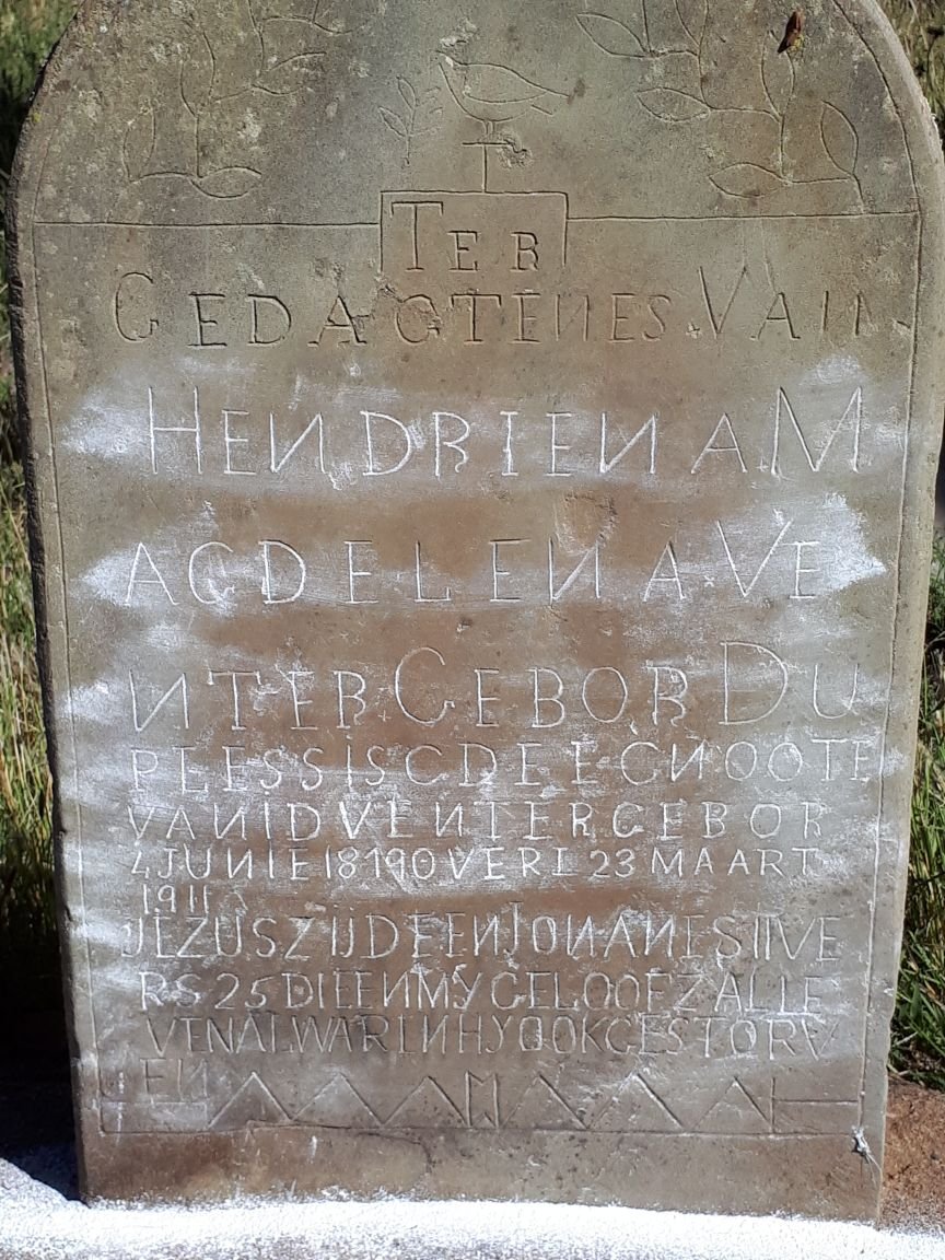 VENTER Hendriena Magdelena nee DU PLESSIS 18?9-1911