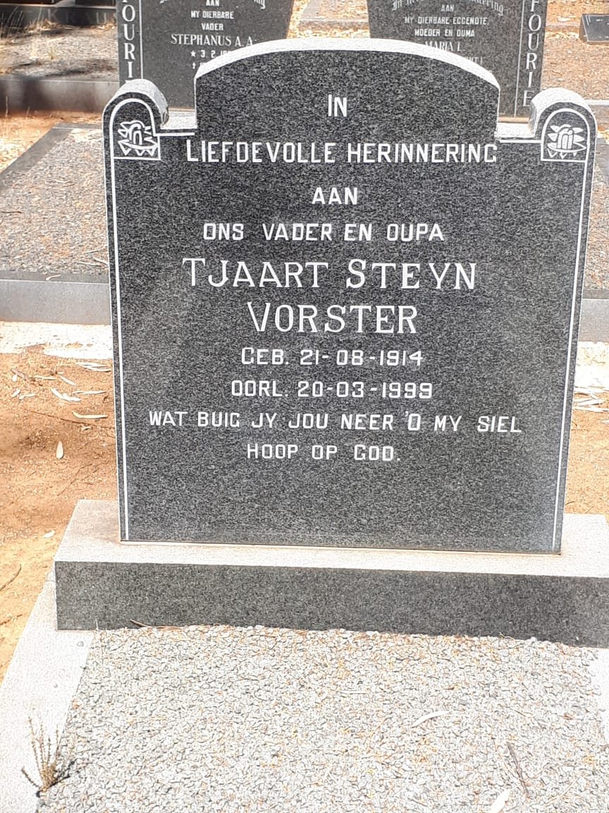 VORSTER Tjaart Steyn 1914-1999