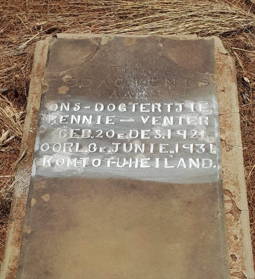 VENTER Bennie 1921-1931