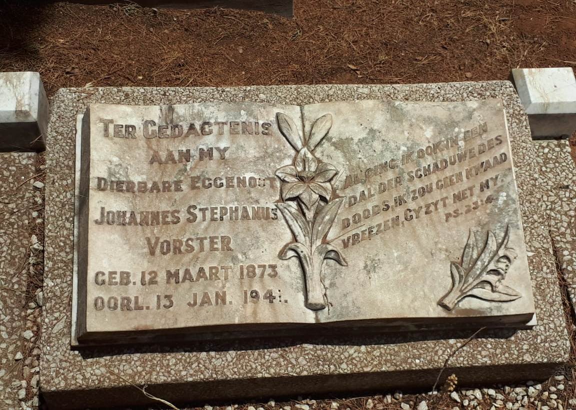 VORSTER Johannes Stephanus 1873-1941