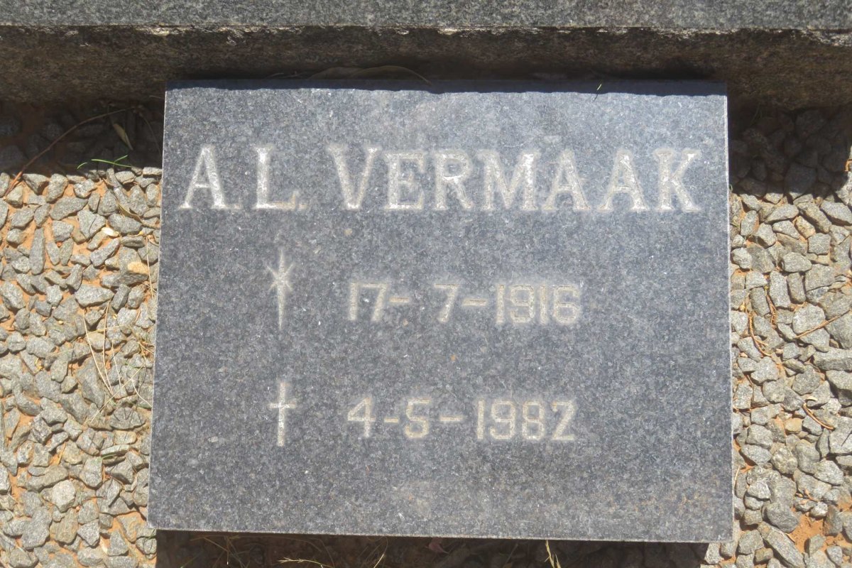 VERMAAK A.L. 1916-1982