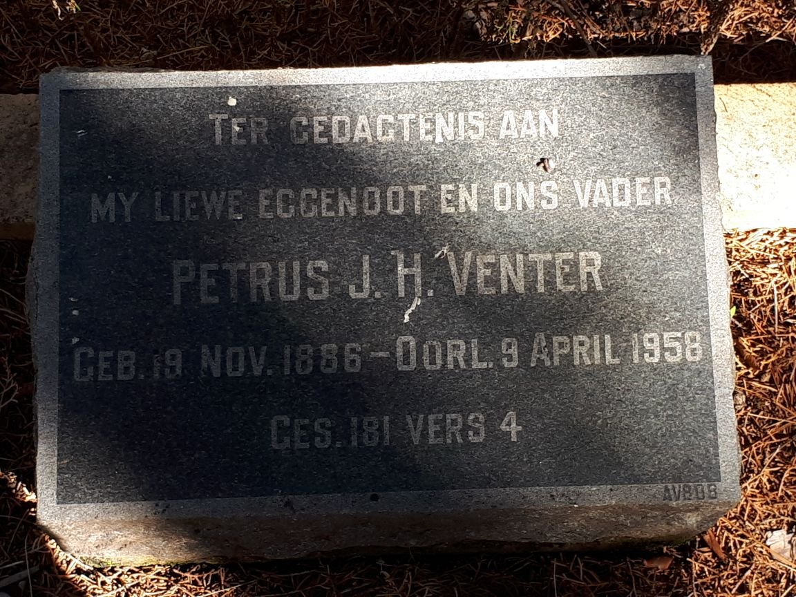 VENTER Petrus J.H. 1886-1958