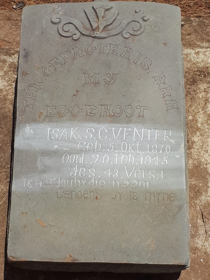 VENTER Izak S.C. 1870-1945