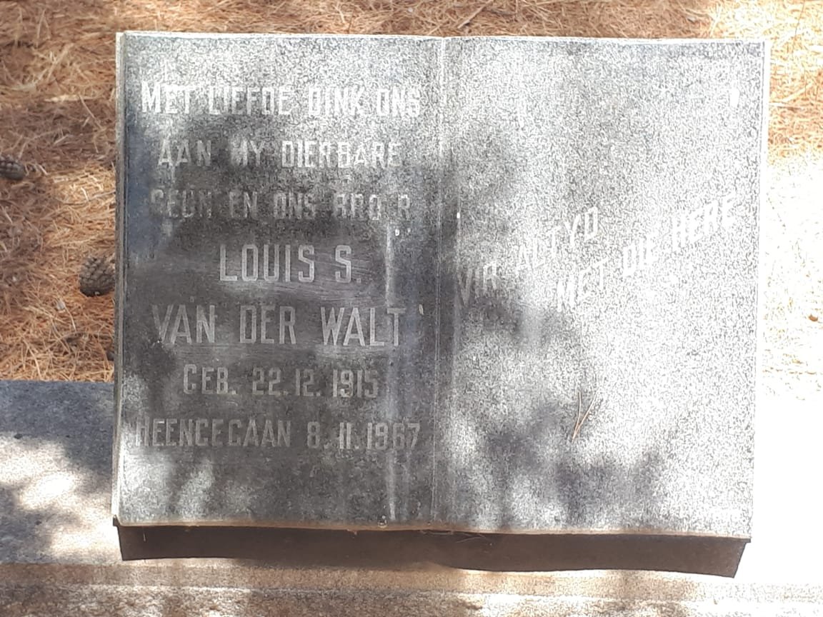 WALT Louis S., van der 1915-1967