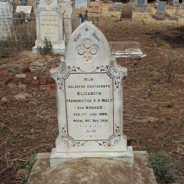 WALT Elizabeth Margrietha, v.d. nee KRUGER 1888-1919