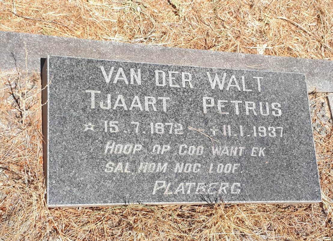 WALT Tjaart Petrus, van der 1872-1937