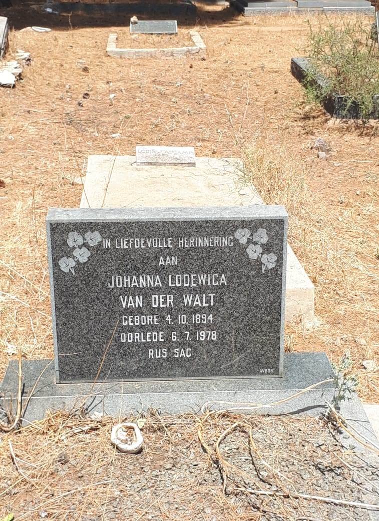 WALT Johanna Lodewica, van der 1894-1978