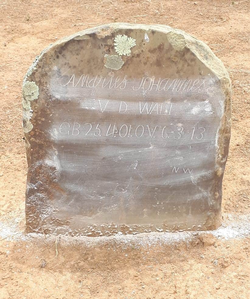 WALT Andries Johannes, v.d. 1901-1913