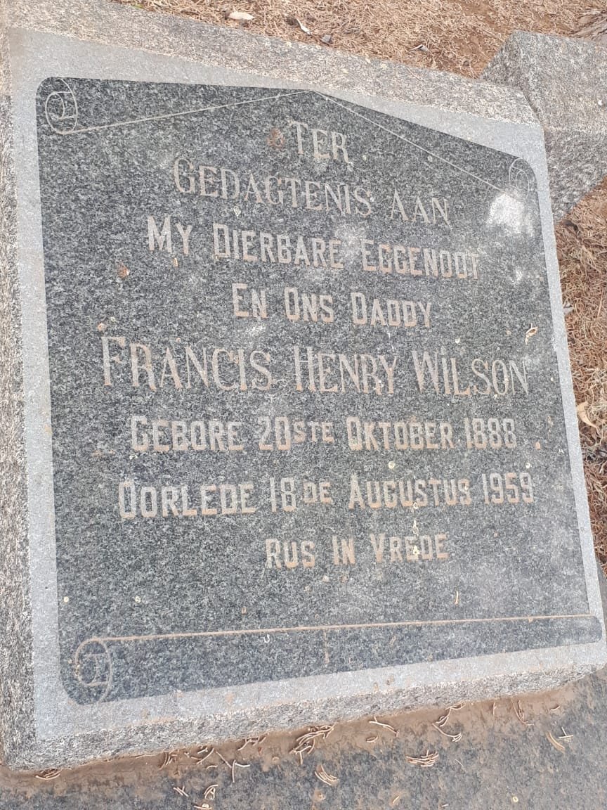 WILSON Francis Henry 1888-1959