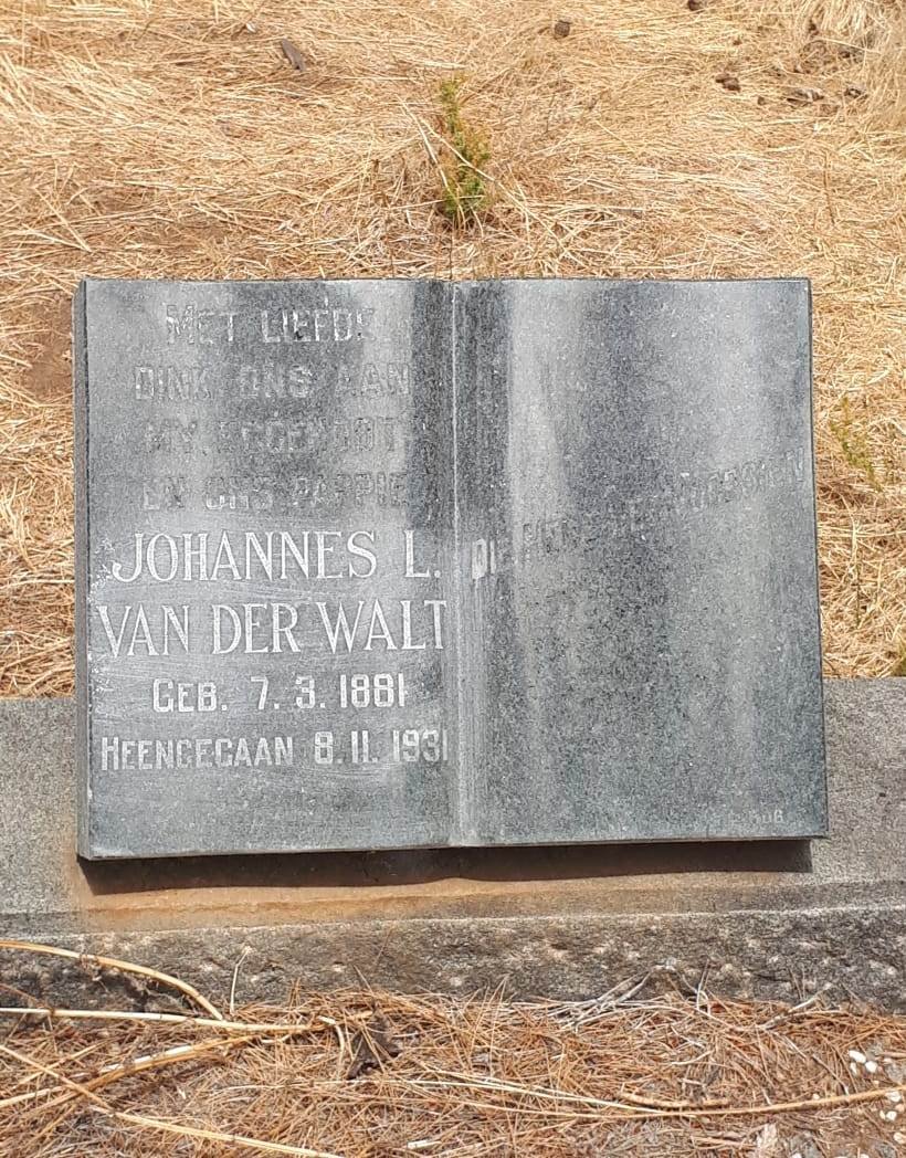 WALT Johannes L., van der 1881-1931