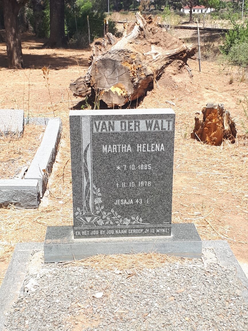 WALT Martha Helena, van der 1885-1978