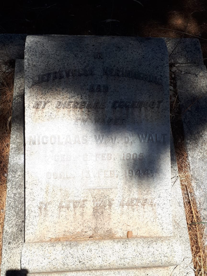 WALT Nicolaas W., v.d. 1905-1944