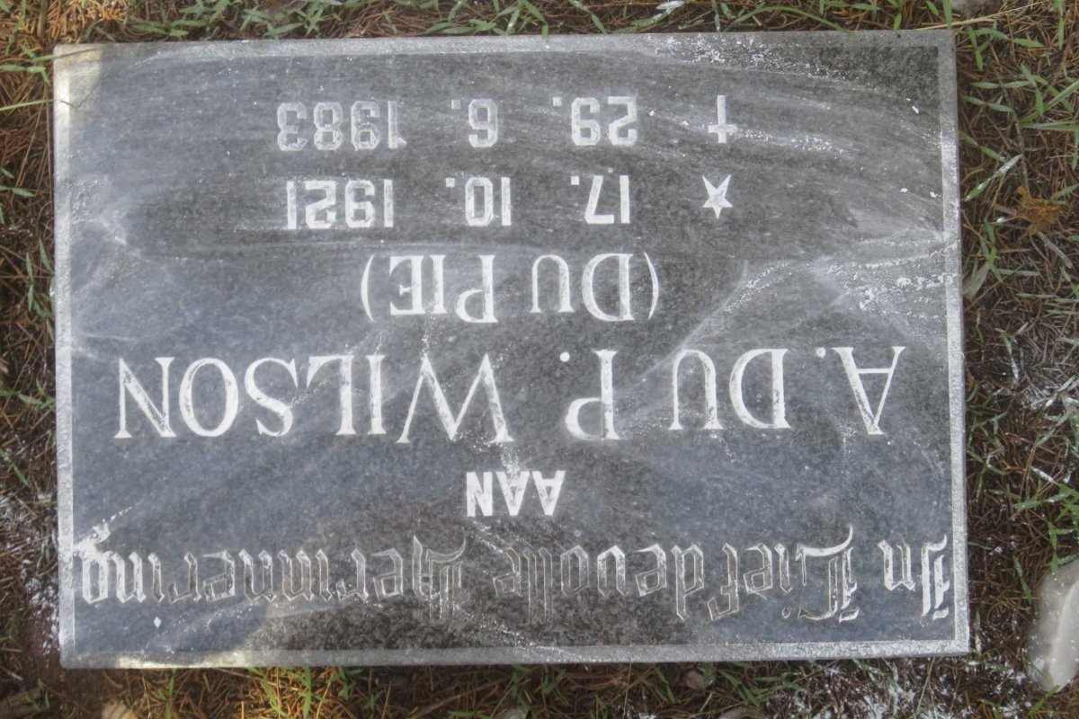 WILSON A. du P. 1921-1983