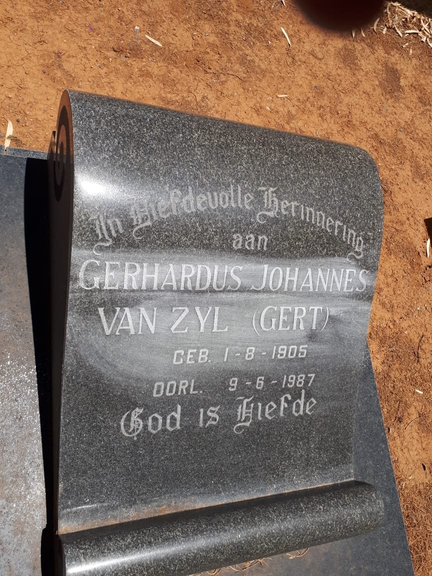 ZYL Gerhardus Johannes, van 1905-1987