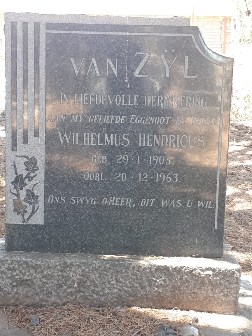 ZYL Wilhelmus Hendricus, van 1905-1963