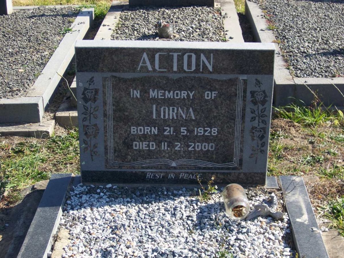 ACTON Lorna 1928-2000