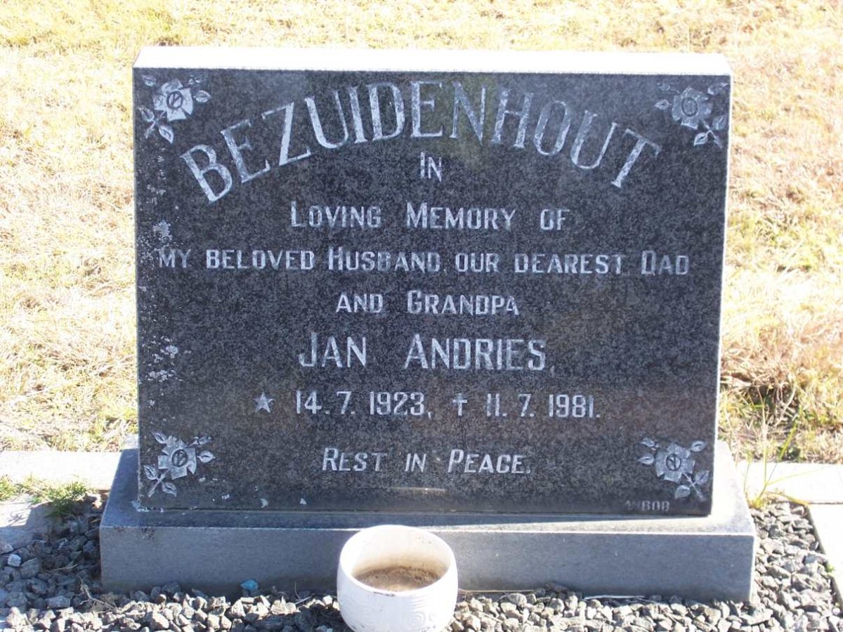 BEZUIDENHOUT Jan Andries 1923-1981