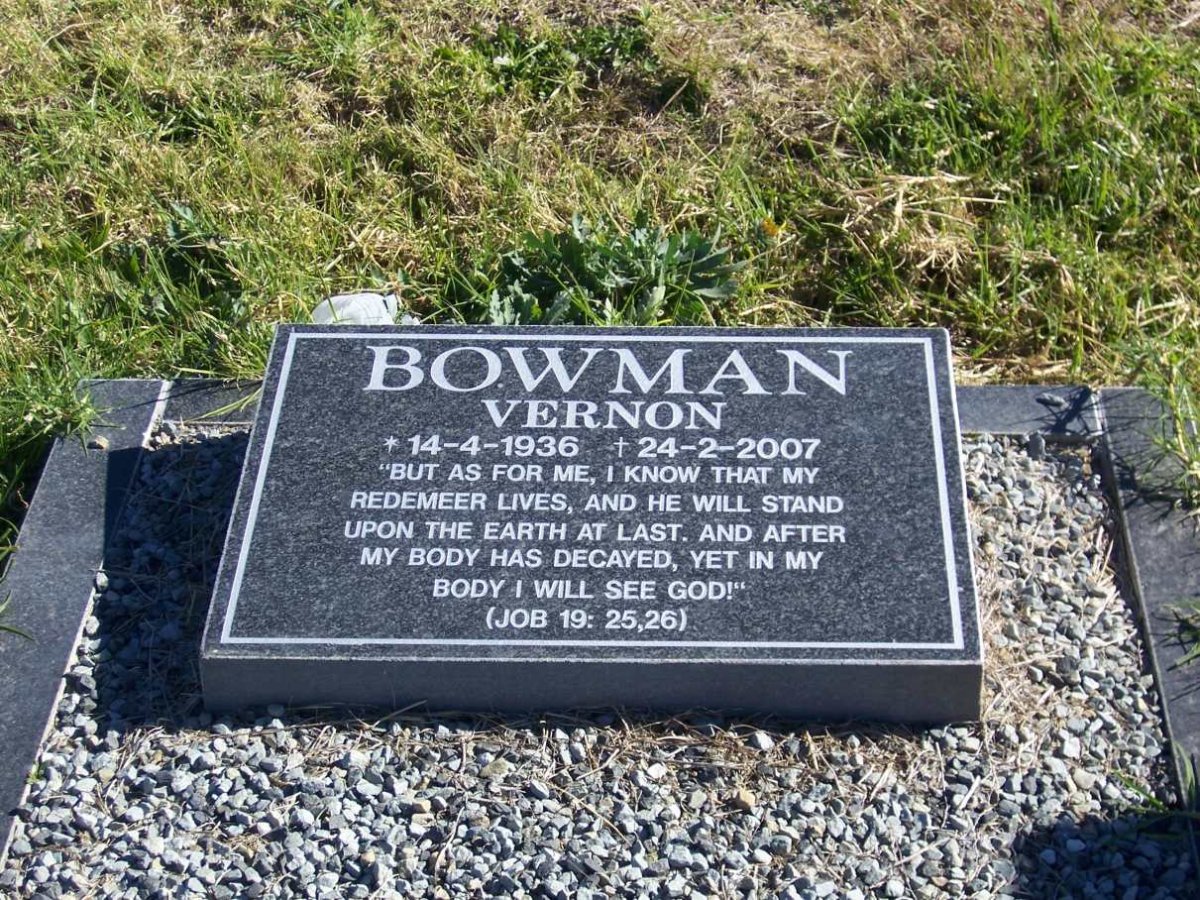 BOWMAN Vernon 1936-2007