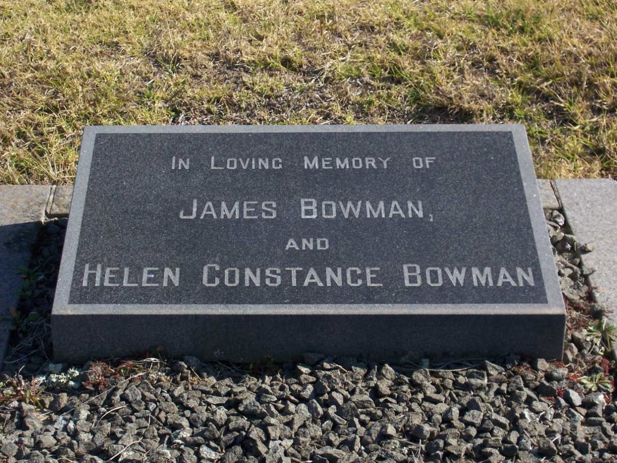 BOWMAN James &amp; Helen Constance
