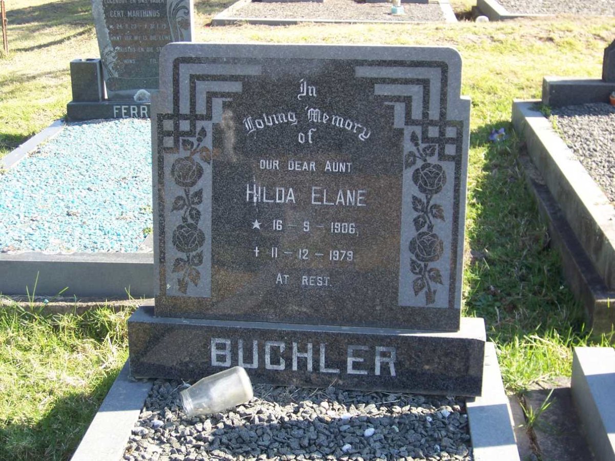 BUCHLER Hilda Elane 1906-1979