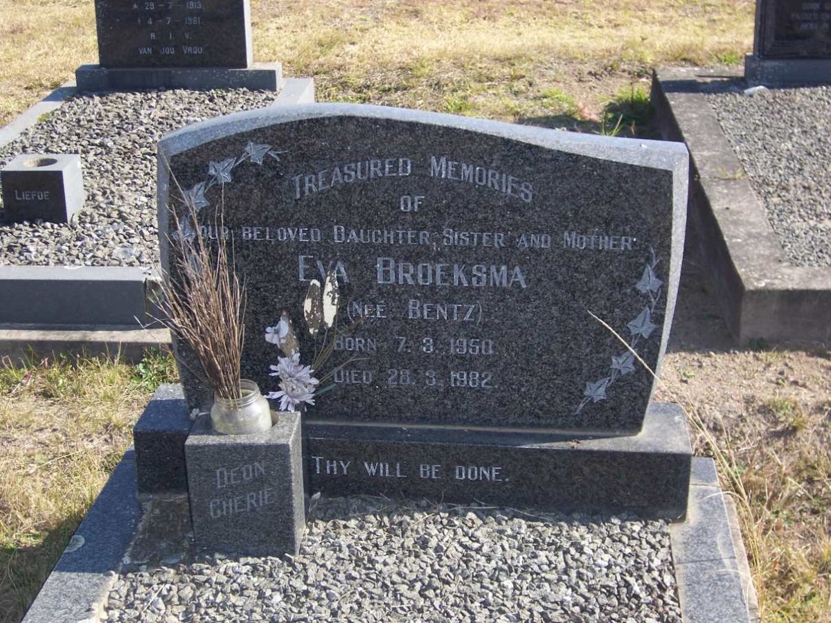 BROEKSMA Eva nee BENTZ 1950-1982