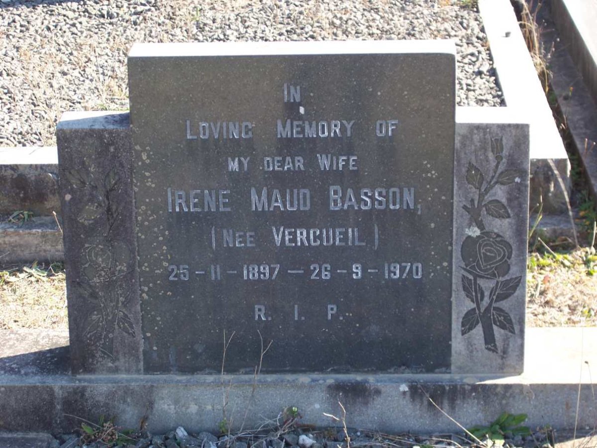 BASSON Irene Maud nee VERCUEIL 1897-1970