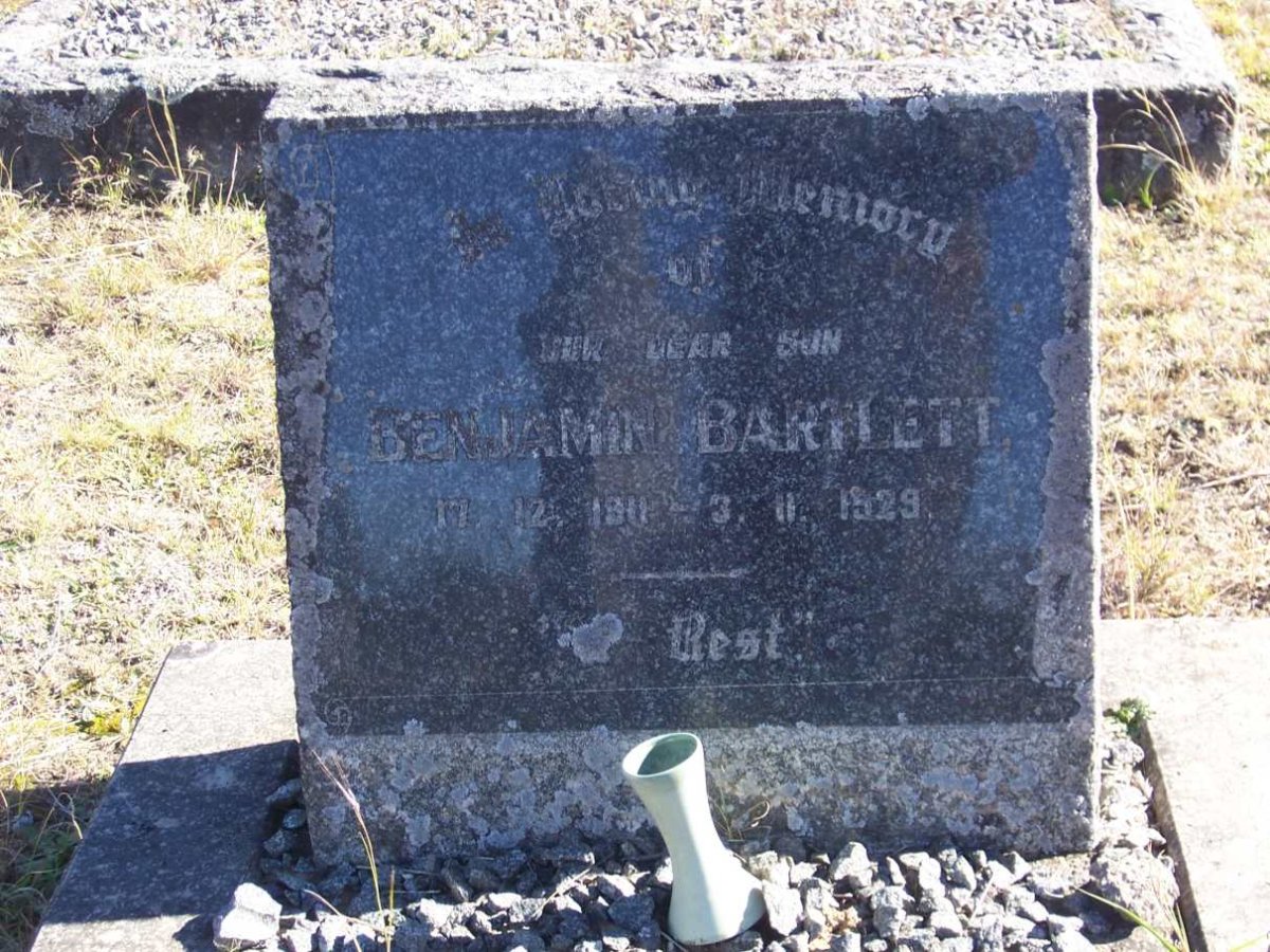 BARTLETT Benjamin 1911-1929