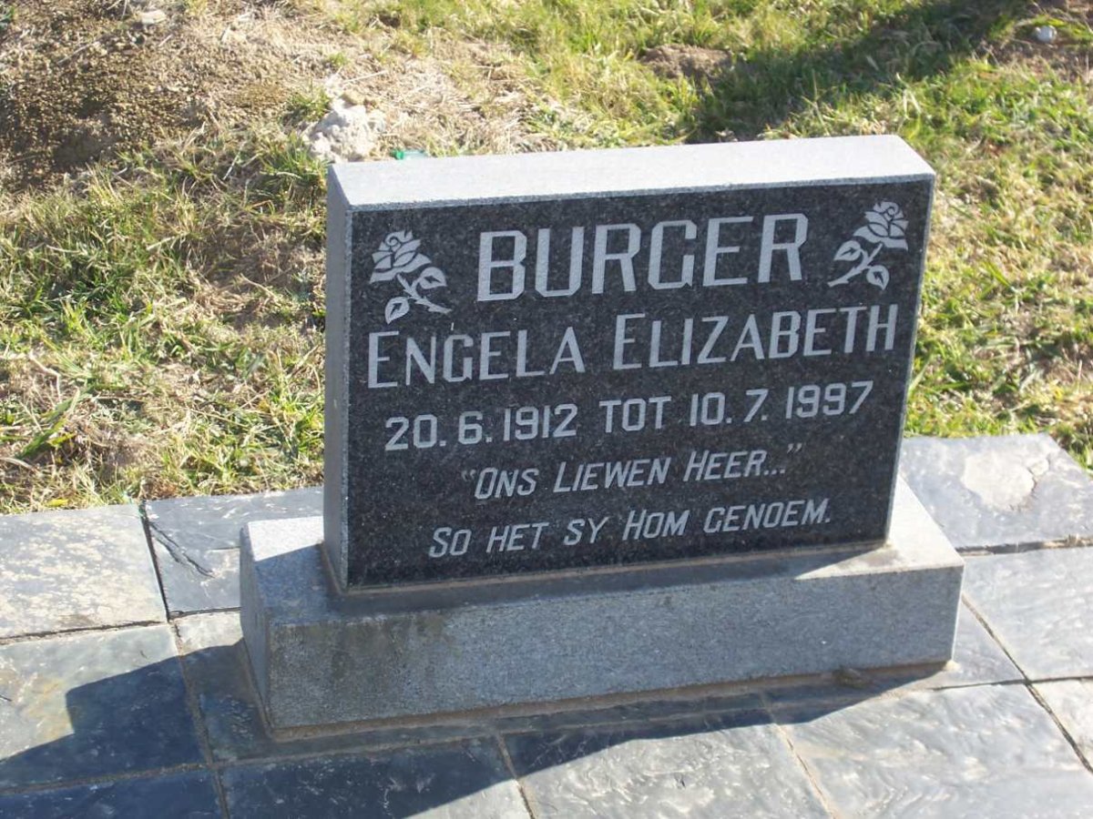 BURGER Engela Elizabeth 1912-1997