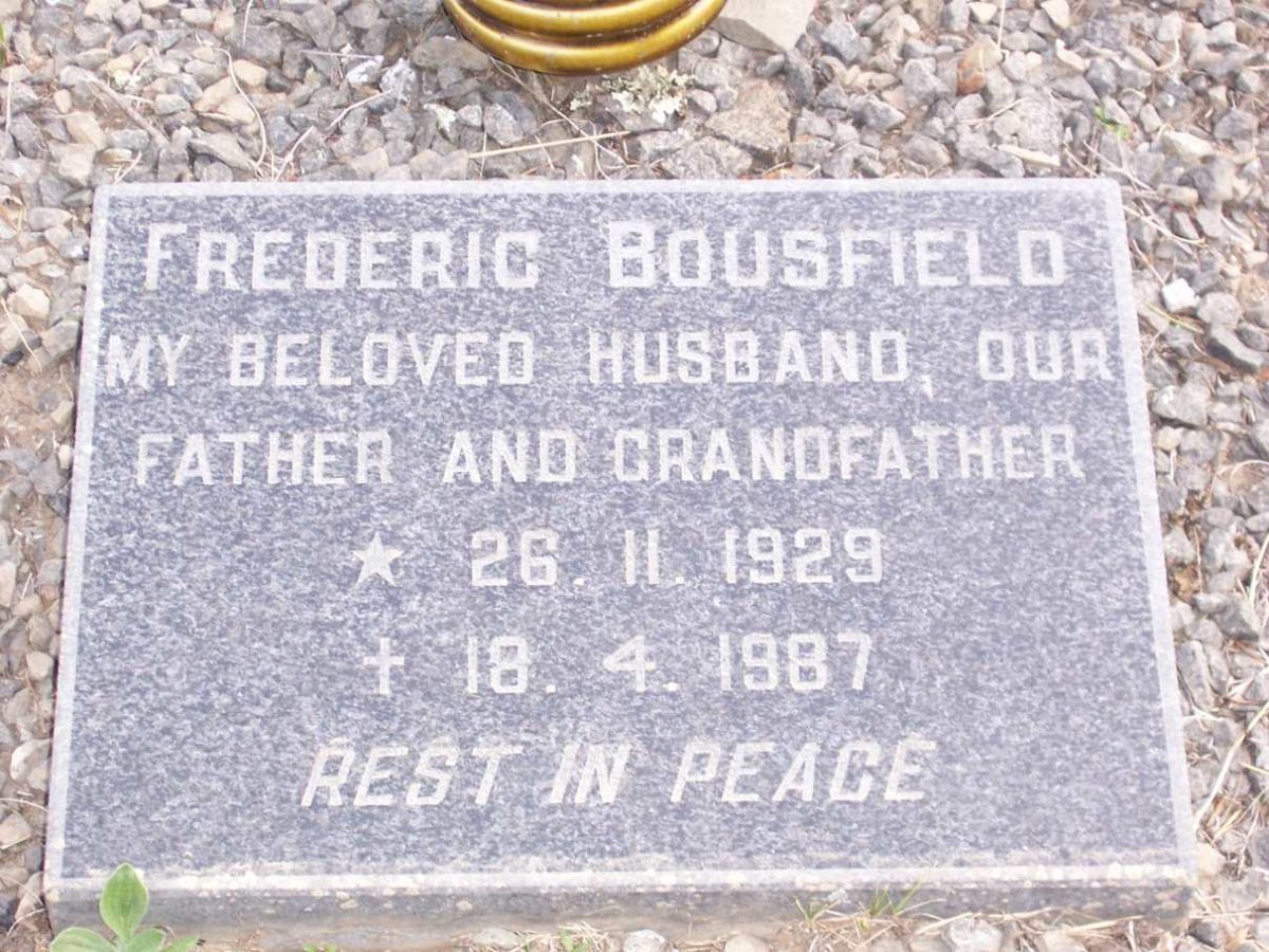 BOUSFIELD Frederic 1929-1987