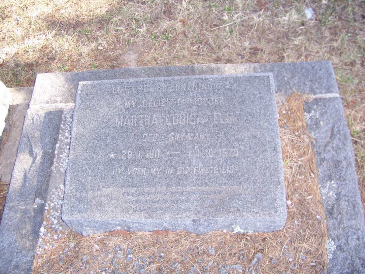 ELS Martha Louisa nee SNYMAN 1911-1970