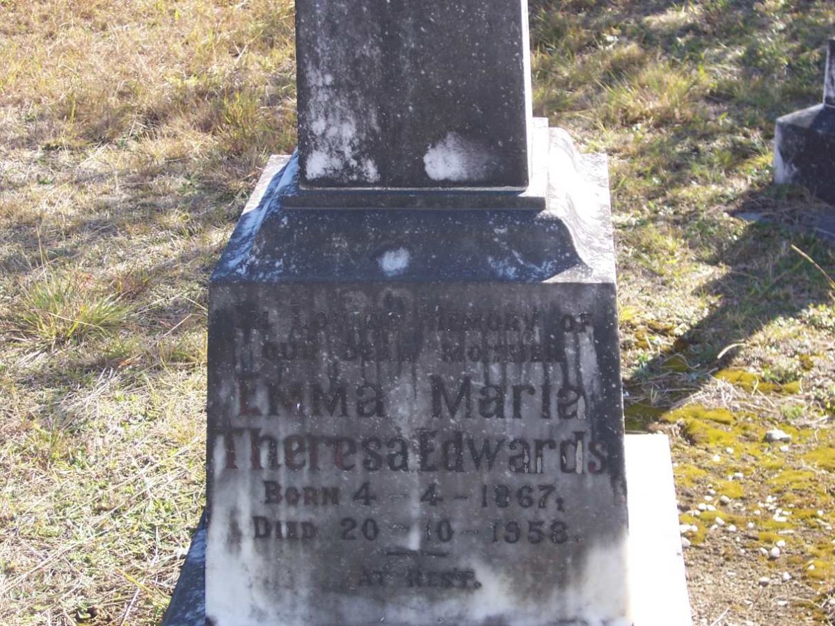 EDWARDS Emma Maria Theresa 1867-1958