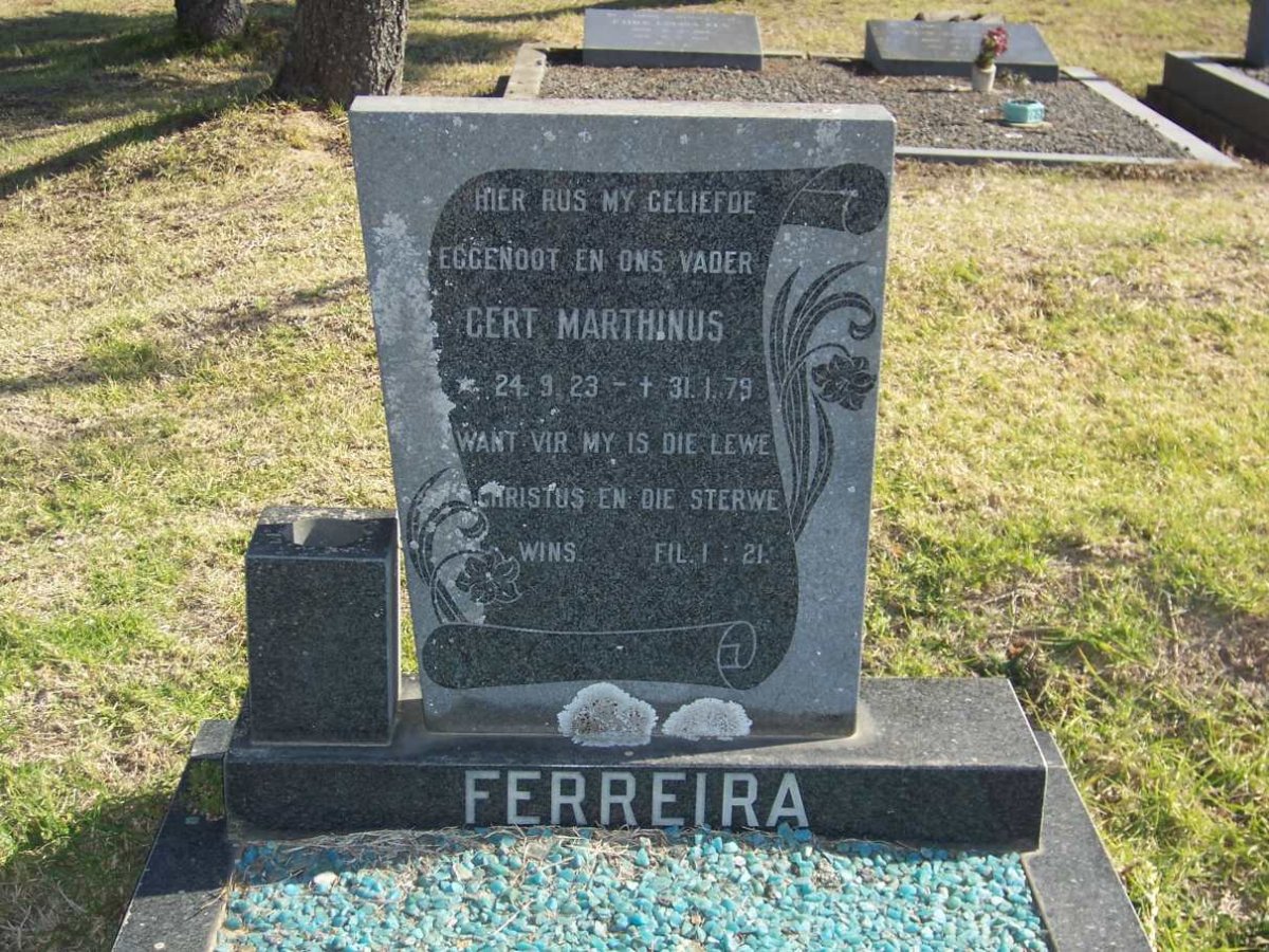 FERREIRA Gert Marthinus 1923-1979